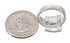 Sterling Silver Multicolor Inlay Belt Ring Size 6-3/4 CX50407